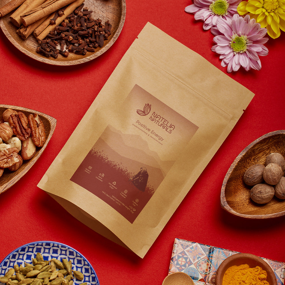 Positive Energy – Herbal Tea Blend | 50 g in a resealable stand-up pouch