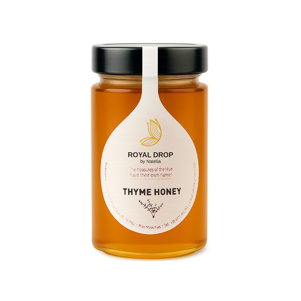 Miel de thym - Un miel aussi aromatique que les histoires racontées par le vent dans les montagnes du Péloponnèse