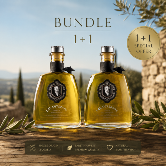 THE GOVERNOR PREMIUM pack de 2 – Huile d'Olive Vierge Extra riche en polyphénols
